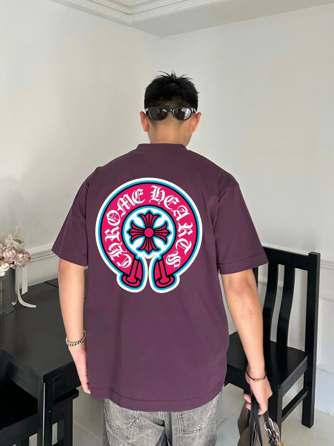 [CH ] 2026FW T LOGO Premium 26s Same Style ：Black White Purple Size：S M L XL 2XL